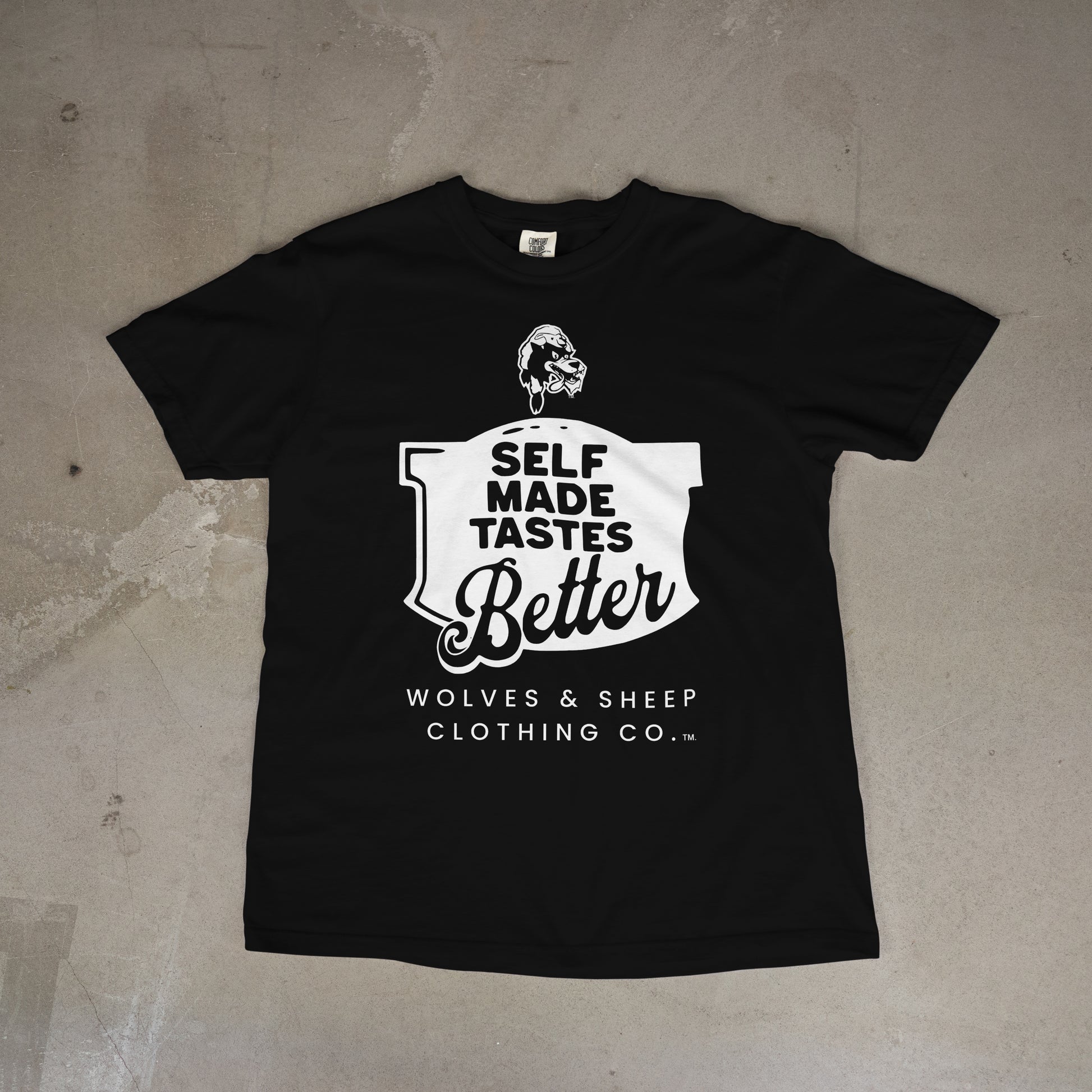 Limited Release: SELF MADE TASTE BETTER~
Vintage blackout collab tee