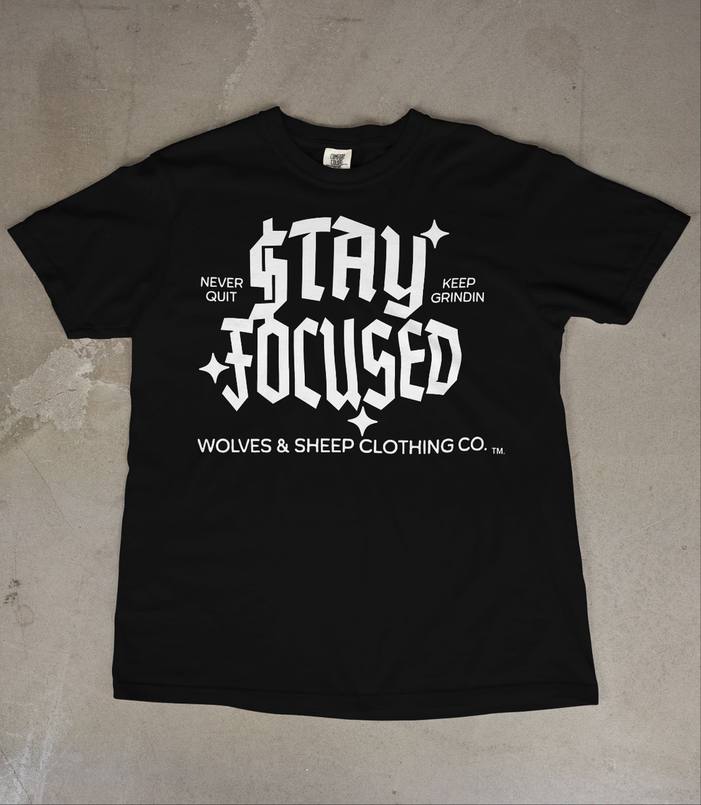 Limited Release: STAY FOCUSED~
Vintage blackout collab tee