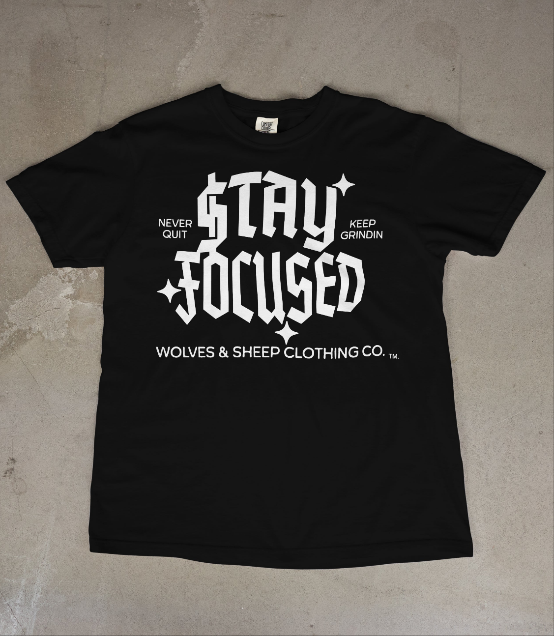 Limited Release: STAY FOCUSED~
Vintage blackout collab tee